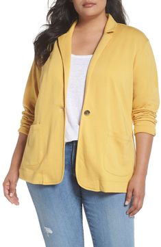 This yellow is great, slightly mellow works best with my skin tones. Minimalist Capsule Wardrobe, Classic Blazer, Office Wear, Minimalist Outfit, Capsule Wardrobe, French Terry