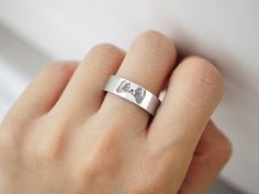 It comes with a pair of 2 pinky-swear rings, for couples, best friends, or siblings living apart, or even as a going away gift, a perfect matching couple promise ring set. We make the rings with stainless steel which is more durable and a very long lifetime. It wouldn't turn your skin green because the steel we used is safe. I T E M ∙ D E T A I L S • Width: black finish, 8mm band wide, for men. silver finish, 6mm band wide, for women.• Material: stainless steel (The silver ring in size 3 is aluminum open ring)• The listing is a set of two rings.• Please leave the request about the engraving you paid for and the ring size as notes during checkout. C H A R A C T E R ∙ L I M I T- up to 15 characters on the inside of the ring.- 6 fonts available: standard font, cursive font, kaufmann, classic Minimalist Engraved Stainless Steel Promise Ring, Minimalist Stainless Steel Engraved Promise Ring, Adjustable Stainless Steel Engraved Promise Ring, Personalized Couple Rings For Promise, Personalized Stainless Steel Engraved Ring For Promise, Adjustable Stainless Steel Stackable Rings As Promise Rings, Adjustable Stainless Steel Stackable Rings For Promise, Hypoallergenic Stainless Steel Promise Ring, Stainless Steel Promise Rings For Valentine's Day