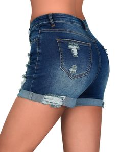 Item No. 786138 roswear ripped denim shorts designed with stretch fabric that hugs your waistline for a seamless fit, which makes you comfortable when you on the move or sitting down Designed to lift and enhance your backside, these butt lifting jean shorts are perfect for showcasing your curves and boosting your confidence The timeless mid-rise design is updated with trendy rips, adding an edgy vibe to your classic denim look, which is sure to turn heads and become a staple in your wardrobe Furnished with rolled hem and ripped detail bring a fashion effect and let you look more extraordinary, which works well with any fitted or flowy tops like tank tops, crop tops, shirts, tees, blouses Ripped Stretch Jean Shorts, Stretch Ripped Shorts, Stretch Ripped Medium Wash Shorts, Stretch Ripped Denim Blue Jean Shorts, Stretch Medium Wash Ripped Shorts, Stretch Ripped Blue Shorts, Stretch Ripped Dark Wash Shorts, Ripped Stretch Dark Wash Shorts, Blue Stretch Ripped Shorts