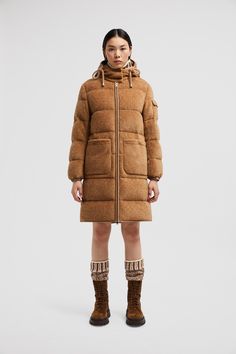 Luxury Insulated Long Sleeve Outerwear, Luxury Long Sleeve Winter Puffer Jacket, Moncler Long Down Coat, Moncler Ski Jacket, Teddy Bear Jacket, Sporty Long-sleeve Puffer Parka, Long Puffer, Teddy Jacket, Women Crop