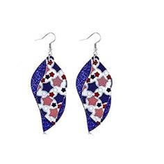 Patriotic July 4th Theme Earrings In Red, White And Blue Colors. Faux Leather. Brand New. Gift-Boxed. For Pierced Ears. See Listings For More Styles. Patriotic Blue Earrings For Party, Patriotic Blue Drop Earrings, Blue Patriotic Drop Earrings, Patriotic Multicolor Earrings As Gift, Patriotic Blue Earrings For Gift, Crystal Heart Earrings, Gold Earrings For Women, Crystal Hoop Earrings, Wedding Bows