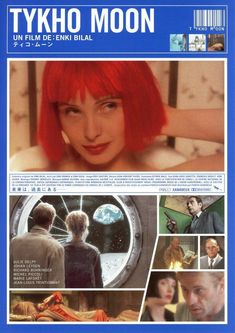 an advertisement for the movie tyko moon, featuring a woman with bright red hair