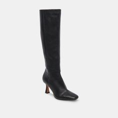 GYRA WIDE CALF BOOTS BLACK LEATHER – Dolce Vita Dolce Vita Boots, Wide Calf Boots, Black Knees, Wide Calf, Wide Boots, Calf Boots, Black Leather Boots, Boots Outfit, Fall Looks