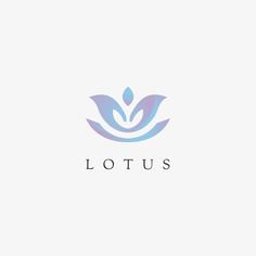 lotus logo with the word lotus on it's left side and blue leaves in the middle