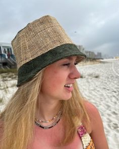 Hemp Bucket Hat Just in from Nepal!  Perfect for summer...at the beach, pool, or just hanging around. Color options:  Black, Sage Green, Purple, Denim Gray, Steel Blue/Teal, Brown, Orange/Rust, Hunter Green *Hemp sun hat made from 100% hemp with a soft organic cotton lining *This hat is lightweight and flexible so that can be folded for easy carrying *Easily gets back in shape 100% Hemp Adult size - available in One Size Suitable for 21 inch - 24 inch  Head brim at widest point - 2 inch Crown he Adjustable Bucket Hat For Vacation, Casual Natural Bucket Hat For Vacation, Adjustable Jute Sun Hat For Summer, Eco-friendly Short Brim Straw Hat For Beach, One Size Flat Brim Sun Hat For Vacation, Casual Natural Sun Hat For The Beach, Beach Season Bucket Hat For Beachwear, Bohemian Jute Sun Hat For Vacation, Adjustable Jute Sun Hat For Beach