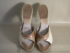 50s PeepToe Bombshell Slip On Florentines Springolaters Leather Tan Cream Size 7.5 - 8 Mid Century Pin Up Trio Swirl Front Springolator by StrawberryFringe on Etsy Best Tanning Lotion, Tanning Cream, Suntan Lotion, Sunless Tanning, Salvatore Ferragamo Flats, Tanning, Swirl, Pin Up