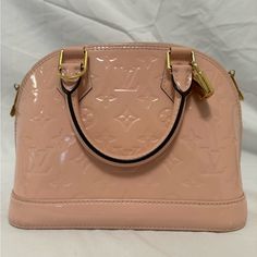 Comes With Dust Bag, Box, Keys/Lock, Shoulder Strap Louis Vuitton Pink, Bags Louis Vuitton, Key Lock, Louis Vuitton Bags, Handle Bag, Pink Leather, Louis Vuitton Bag, Top Handle, Dust Bag