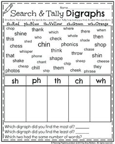 the worksheet for teaching children to read and practice their phonicic skills