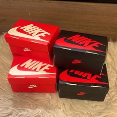 Brand New* - Purchase & I Will Send 6 Sets For $55 There Are 4 Different Color Combos - Each Pair Comes In Mini Red Or Black Shoe Box (Look How Cute They Are & They Have All The Sizing Details As Well!!) We Also Sell Bulk!!! Please Message Me For Bulk Deal More Than 20 Pairs Available White Nike Hoodie, All Black Nikes, Nike Tech Fleece Hoodie, Tech Fleece Hoodie, Nike Slides, Grey Backpacks, Red Or Black, Black Fitness, Black Shoe