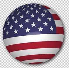 an american flag ball on a transparent background