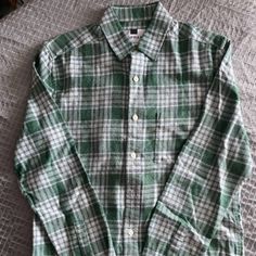 Topman New Plaid Button Down Casual Shrt Size Xs 100% Katun Casual Cotton Flannel Shirt With Snap Buttons, Classic Green Button-up Flannel Shirt, Green Everyday Shirt With Buttons, Green Cotton Button-up Flannel Shirt, Casual Plaid Shirt With Snap Buttons, Green Cotton Flannel Shirt With Button Closure, Casual Cotton Flannel Shirt With Button Closure, Green Cotton Flannel Shirt For Spring, Spring Green Cotton Flannel Shirt