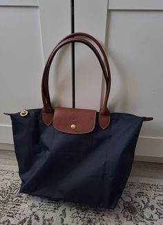 Longchamp Le Pliage Navy, Navy Longchamp, Long Champ Bag, Long Champ, Bag Longchamp, Uni Bag, Navy Blue Bag, Purple Tote Bag, My Style Bags