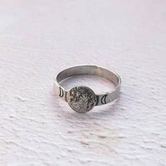 Stunning full moon ring.Your ring will be carefully handstamped with this gorgeous full moon and tiny crescent moon accents.This is made to your size from 100% recycled sterling silver.We are a 100% vegan business. Full Moon Ring, Mushroom Ring, Expensive Rings, Vegan Jewelry, Witchy Jewelry, Moon Ring, Lovely Ring, Recycled Sterling Silver, Crescent Moon