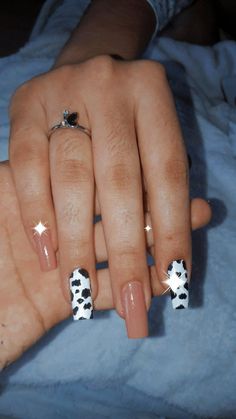 Country Acrylic Nails, Country Nails, Cow Nails, Tree Nails, Glow Nails, Summer Acrylic Nails