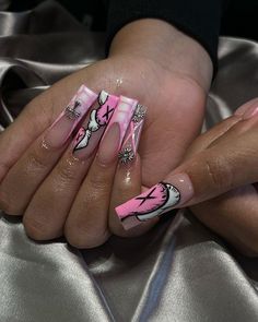 Practice Nails, Nail Piercing, Short Square Acrylic Nails, Acrylic Nails Coffin Pink