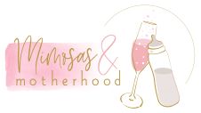 a pink and white logo with the words massage & motherhood