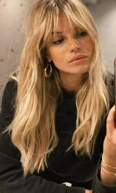 CURTAIN BANG INSPO | 2022 HAIR TRENDS Haircut Selfie, Cute Hairstyle, Hijab Girl, Long Blonde, Cut My Hair, Good Hair Day