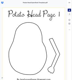 the potato head page is shown on an ipad