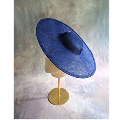 One cartwheel sinamay straw hat base in royal blue that measures approximately 15" (38cm) in diameter. Crown is 1.5" (3.8cm) high and  and 5.5" (13.97 cm) across. The edges of the brim are finished in wired sinamay. The multi-layer stiffened sinamay straw has a great sturdy weave and provides excellent support for your millinery creations. This is NOT a ready to wear finished hat and will not stay on your head unless you add a head band or elastic to wear. This base does have a small sleeve sewn into the crown that will accomodate headbands listed separately in my shop. Add embellishments of your choice. A nice high quality base - I know you'll be pleased! This hat base is listed separately in many different colors. See last photo and check my listings for what is currently available... Lo Cartwheel Hat, Headband Diy, Blank Hats, Millinery Supplies, Hat Base, Diy Hat, Diy Headband, Not Ready, Straw Hat