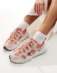 Shoes by Nike New-season MVPs Low-profile design Pull tab for easy entry Lace-up fastening Padded tongue and cuff Signature Nike branding Chunky sole Textured grip tread Nike Tech Hera, Nike Gym Shoes, Nike Socks, Gym Clothes Women, White Sneakers Women, Winter Party Dress, Orange And Pink, Nike Tech, Long Sleeve Floral Dress