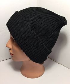 Black Hats Long Cuff Beanie Cap Head-wear Warmer Cold Weather for Men Women   New Black Solid Winter Long Beanie   Winter Hats for Men Women Black Long Beanie Cap Head Warmer Cold Weather TOP HEAD-WEAR Long Cuff Beanie Cap Flat lay measurement when un-cuffed : 12.25" X 7" . The beanie has stretch for comfort fit. Mens / Women oversized slouch beanie One size fits all The cuff beanie functions allows adjusted cuff fit on men & women for comfort based on individuals preference.  Fabric : 100% Soft Head Warmers, Head Warmer, Black Windproof Beanie For Cold Weather, One Size Warm Beanie For Streetwear, Warm One-size Beanie For Streetwear, Cheap Black Beanie For Streetwear, Black Breathable Beanie Hat, Winter Hats For Men, Slouch Beanie