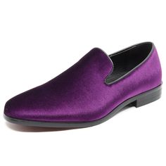 Elegant Purple Slip-on Loafers, Elegant Formal Purple Loafers, Elegant Purple Formal Loafers, Classic Party Slip-ons With Round Toe, Dancing With Your Ghost, Purple Dress Shoes, Purple Wedding Shoes, Dress Tuxedo, Mens Black Dress Shoes