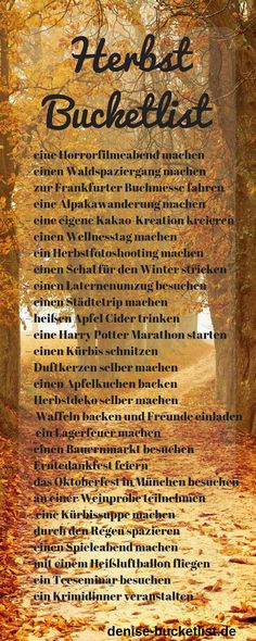 an autumn scene with the words hebbet buchleblade on it