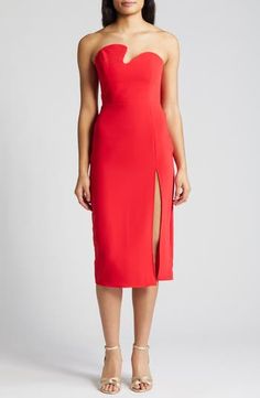 Amanda Uprichard Puzzle Strapless Midi Dress | Nordstrom Midi Formal Dress, Summer Wardrobe Essentials, Strapless Midi Dress, Amanda Uprichard, Made Clothing, Toddler Girl Outfits, Comfortable Dress, Dress Romper, Nordstrom Dresses