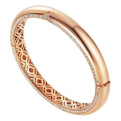 New additions to our iconic Nile collection. This new edition features bold shapes and chunky volumes, adorned with our unique Nile arabesque motif. Bracelet crafted in 18K Rose Gold (8 mm) Round Brilliant Diamonds GVS+ = 2.50 ct Bracelet size 57 x 49 mm Made in Italy Bvlgari Jewelry, Ladies Bracelet, Arm Jewelry, Wrist Jewelry, Antique Bracelets, Gold Bangles Design, Diamond Bangle, New Edition, Girly Jewelry