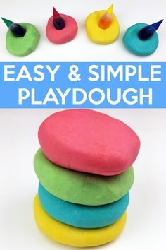 easy and simple playdoughs for kids to make with colored doughnuts