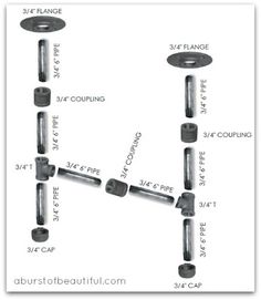 the diagram shows different types of screws and their corresponding parts for each type of device