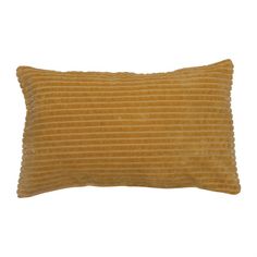 a yellow pillow with pleated edges