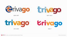 three different logos for trivago and trivego