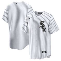 As the ultimate Chicago White Sox fan, you deserve the same look that your favorite players sport out on the field. This Home Replica Team jersey from Nike brings the team's official design to your wardrobe for a consistently spirited look on game day. The polyester material and slick Chicago White Sox graphics are just what any fan needs to look and feel their best. Brand: Nike Full-button front Heat-sealed jock tag Heat-sealed transfer applique Imported MLB Batterman applique on center back ne Casual Nike Baseball Jersey For Fans, Nike Baseball Jersey For Fan Gear With Team Spirit, Nike Sporty Baseball Jersey With Team Logo, Nike Sporty Baseball Jersey For Sports Season, Nike Sporty Baseball Jersey For Sports Events, Nike Baseball Jersey For Baseball Season Events, Nike Sporty Baseball Jersey For Fans, Nike Baseball Jersey With Team Name For Baseball Season, Nike Baseball Jersey With Team Logo For Fans