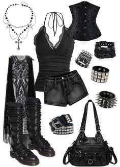 Goth Summer Outfits, Gothic Fits, Casual Goth, Summer Goth, Rock Festival, Rock Festivals, Dream Aesthetic, Style Profile, Lookbook