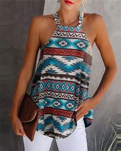 Description : Material: Polyester Neckline: Round Neck Season: Summer Sleeves:Spaghetti Strap Paterrn Type: Print Style : Casual , Daily, Fashion Occasion: Daliy, Vacation, Casual Size: S, M, L, XL, 2XL, 3XL Package included: 1 *  Top Note Due to the difference between different monitors, the picture may not reflect the actual color of the item Shipping Receiving time = Processing time + Shipping time Return Policy Our Guarantee Return or exchange within 15 days from the delivered date. Request: Printing T Shirt, Mode Boho, Casual Tanks, Chic Type, Womens Tops Summer, Tie And Dye, Women Tunic Tops, Estilo Boho, Sleeveless Vest