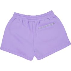 Lavender Shorts Soft lavender shade with an embroidered pink rabbit logo Made from 100% preshrunk cotton fleece, featuring a 3" inseam Two front zipper pockets and a convenient back pocket for essentials Lavender Shorts, Rabbit Logo, Soft Lavender, Pink Rabbit, Cotton Fleece, Embroidered Design, Back Pocket, Front Zipper, Zipper Pocket