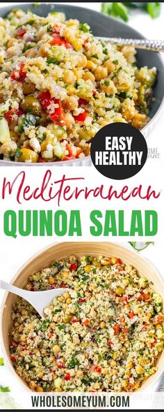 an easy and healthy mediterranean quinoa salad recipe