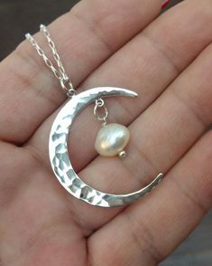 Crescent Moon Necklace with Raw Stone Celestial Gifts Natural Birthstone Necklace Moon and Stars Jew Gifts For Female Coworkers, Mens Custom Jewelry, Crescent Moon Necklace Silver, Celestial Gifts, Crescent Moon Pendant, Crescent Moon Necklace, Star Jewelry, Raw Stone, Raw Gemstones