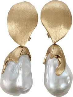 YVEL White Baroque Freshwater Pearl Drop Earrings Freshwater Pearl Drop Earrings, Jewelry Advice, Freshwater Cultured Pearls, Diamond Drop Earrings, Pearl Drop Earrings, Pearl Drop, Baroque Pearls, Diamond Studs