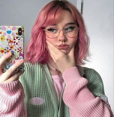 Pink Hair Glasses, Alternative Hairstyles, Light Purple Hair, Hair Essentials, Random Image, Dye My Hair, Hair Dye Colors, Hair Inspo Color