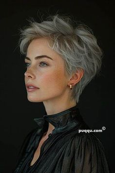 Haircut Gray Hair, Grey Hair Looks, Short Silver Hair, Layered Haircuts For Medium Hair, Short Beard, Gray Hair Cuts, Short Sassy Hair, Short Grey Hair, Messy Short Hair