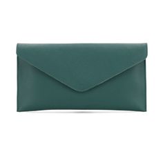 Discover the Teal Blue Pebbled Leather Envelope Clutch Bag - a fusion of contemporary style and enduring durability. The textured leather exterior exudes both charm and resilience. The envelope-style flap is equipped with a concealed snap, ensuring effortless functionality. With a detachable wristlet and chain strap, this bag provides adaptable options for any situation. Unveil the soft interior featuring a convenient pocket for organized storage. Beyond being a mere accessory, this clutch emerg Blue Envelope Bag For Daily Use, Envelope Clutch With Magnetic Closure For Daily Use, Elegant Green Pouch Wallet, Elegant Green Clutch With Card Slots, Green Envelope Clutch For Everyday Use, Elegant Green Envelope Clutch, Envelope Clutch With Removable Pouch, Formal Green Bags With Card Slots, Green Envelope Bag