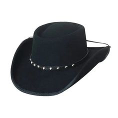 Bullhide Unchained - Wool Felt Cowboy Hat - Hatcountry Black High Crown Top Hat For Western-themed Events, Western Black Costume Hats For Festivals, Black Western Costume Hats For Festivals, Black High Crown Felt Hat For Western-themed Events, Black Felt Hat With High Crown For Western-themed Events, Black Felt Hat For Western-themed Events, Western Black Felt Hat With Flat Crown, Black Western Felt Hat With Flat Crown, Black Flat Crown Hat For Western-themed Events