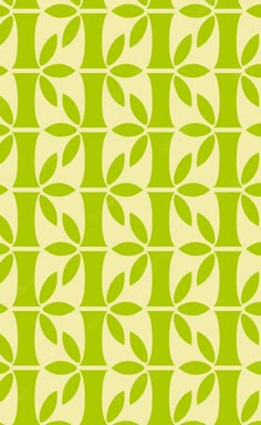 a green and white pattern with leaves on it