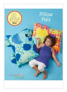 "Sewing Pattern for Child's Cat & Dog Pillows These cuddly appliquéd pillows will thrill any child. The ears and paws are stuffed with polyester fiberfill and they cover a purchased 20\" x 26\" (51 cm x 66 cm) pillow. Fabric Suggestions: Designed for lightweight woven fabrics such as cotton, cotton types Uncut, Factory Folded.   The envelope has light shelf wear. SHIPPING:  Shipping charges will apply to the first pattern purchased.  Any additional patterns purchased on the same invoice will shi Sew Pillows, Puppy Pillow, Kwik Sew Patterns, Sewing Cushions, Kwik Sew, Trendy Sewing, Sewing Pillows, Cat Pillow, Dog Pillow