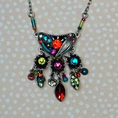 We might go as far to say that this necklace gives a garden full of blooming flowers a run for their money. The Firefly Botanical Bryn Necklace is simply bursting with color! You heard it here. We are still trying to catch our breath since we first laid eyes on this necklace and adds a dash of dazzle to your ensemble. We are certain that you will be reaching for the Firefly Botanical Bryn Necklace time and time again. Multi-color European crystals, Czech glass Chain approximately 18 inches long, Unique Multicolor Jeweled Necklaces, Whimsical Multicolor Pendant Necklace, Bohemian Multicolor Nickel-free Necklaces, Bohemian Multicolor Nickel-free Necklace, Whimsical Multicolor Dangle Necklaces, Nickel-free Multicolor Pendant Necklace, Vibrant Colorful Necklace For Festivals, Colorful Vibrant Necklace For Festivals, Bohemian Multicolor Flower Pendant Jewelry