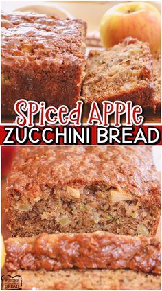 zucchini bread, apple Worlds Best Zucchini Bread Recipe, Cinnamon Apple Zucchini Bread, Cardiologist Bread Recipe, Desserts To Take To A Picnic, Super Moist Zucchini Bread, What To Make With Shredded Zucchini, Spiced Apple Zucchini Bread, Worlds Best Zucchini Bread, Zuchini Baking Recipes Bread