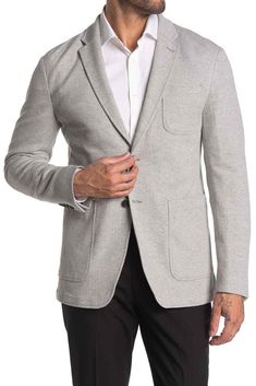 This lightweight, cotton blend sports jacket is perfect for a classic and sophisticated look. Color: Pale Gray Melange Size: 42 R This style fits true to size  Notched collar  Long sleeves  Button front  Chest patch pocket  Dual front patch pockets  Solid  Woven construction  Unlined  Imported  Fiber Content: 96% cotton, 4% polyamide  Dry clean Sports Blazer, Stirling, Burberry Men, Notched Collar, Sports Jacket, Sport Coat, Vest Jacket, Patch Pocket, Burberry