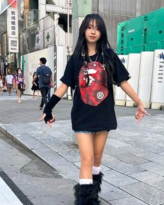 Korean Fits, Rok Mini, Fits Streetwear, Edgy Outfits, Casual Style Outfits